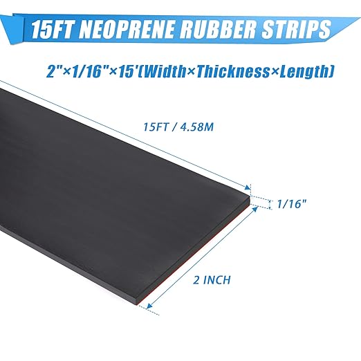 Neoprene Rubber Strips Self Adhesive Sheets, Rolls & Strips - Image 2