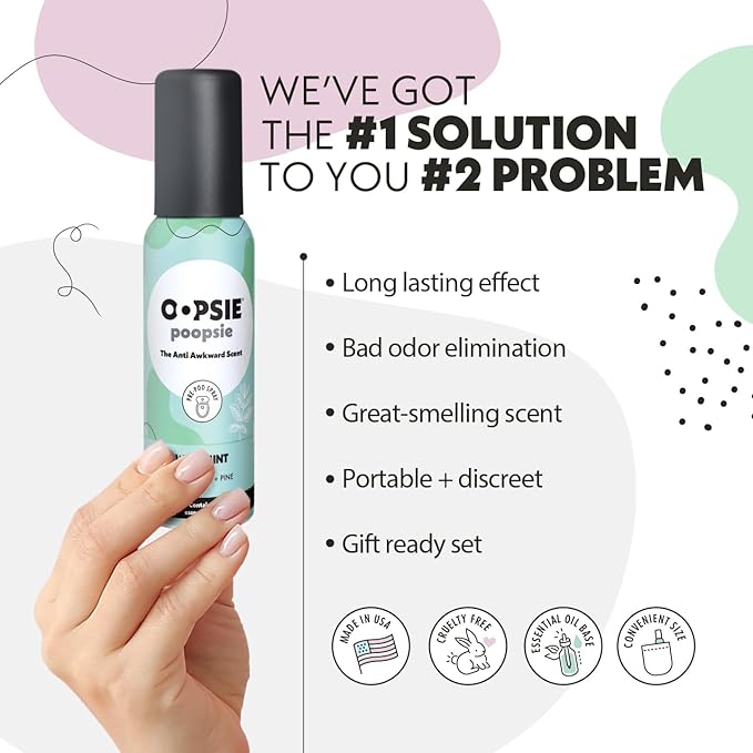 OOPSIE POOPSIE Wild Mint Before & After You Go Toilet Spray 2oz - Image 2