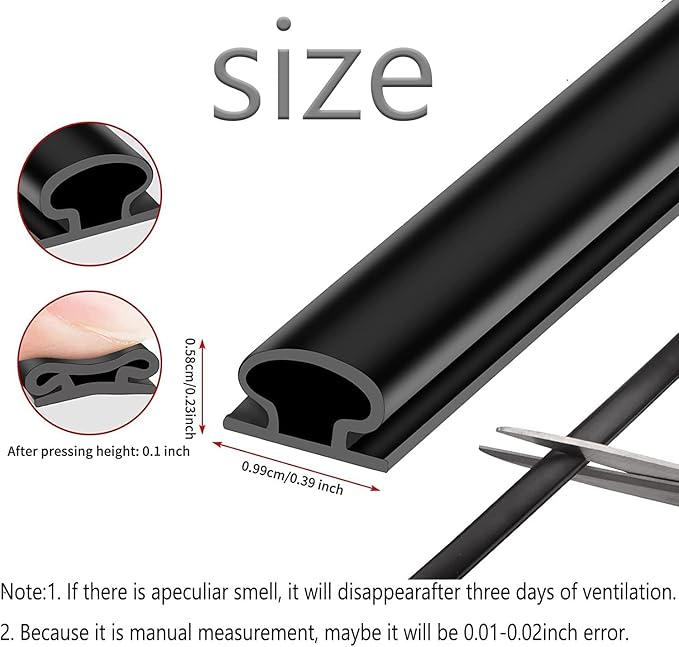 White Rubber Weather Stripping Door Seal Strip, D Shape Door Rubber Weather - Image 7