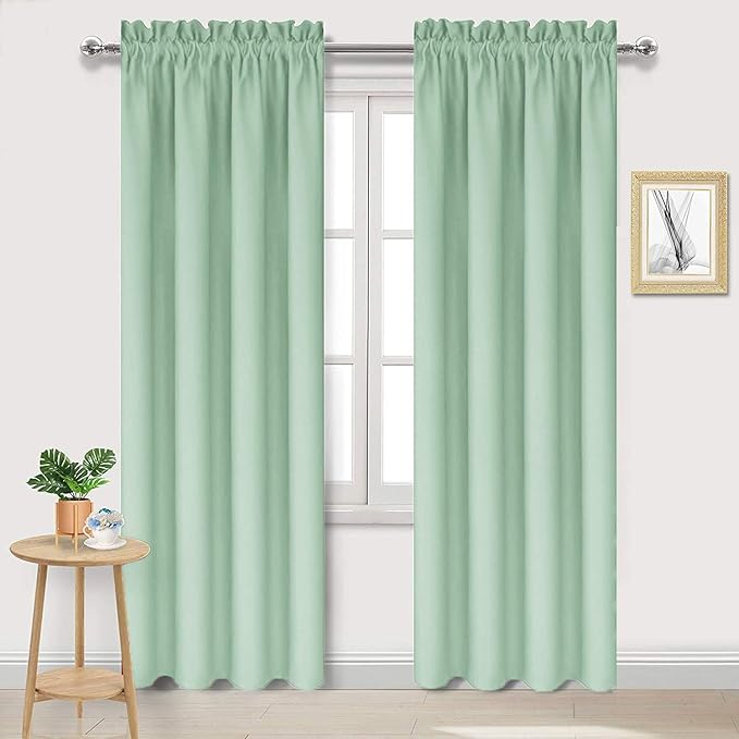 DWCN Blackout Curtains Room Darkening Thermal Insulated Bedroom Curtains Window by DWCN