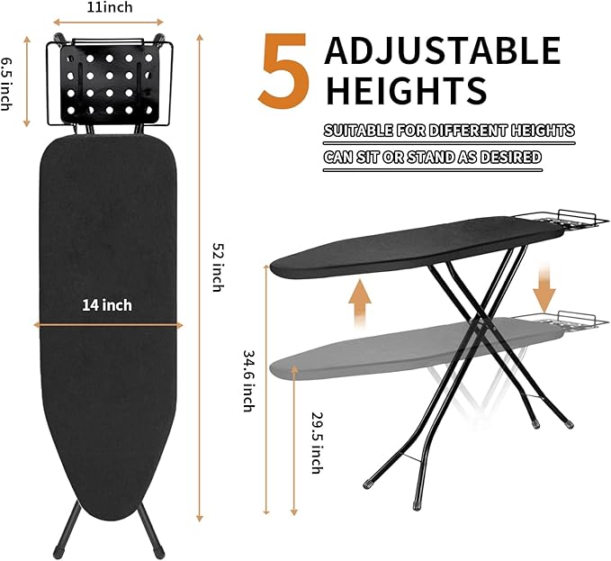 Ironing Board, 52x14 Inch Iron Board - Image 2