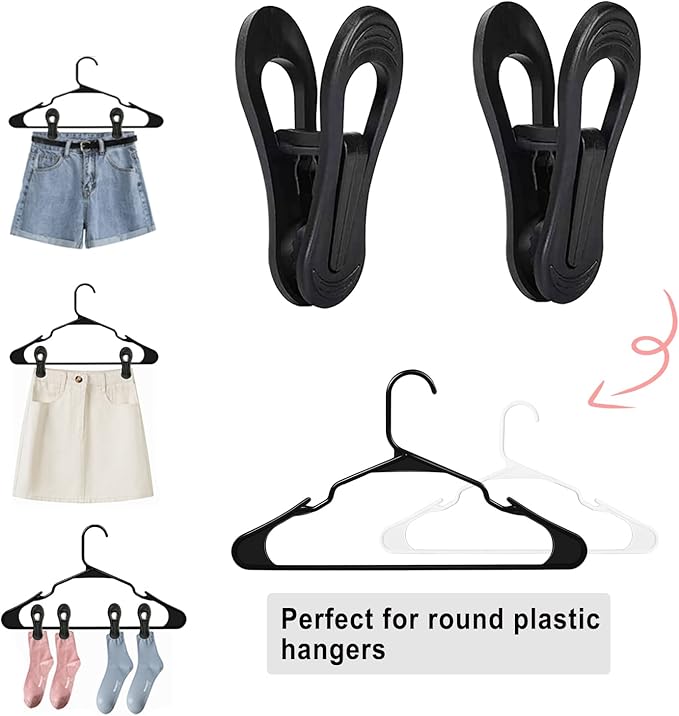Black Hanger Clips 60 PCS, Finger Clips - Image 4