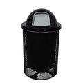 COATEDOUTDOORFURNITURE RDT-P-BLK Heavy Duty Round Trash Receptacle by CoatedOutdoorFurniture