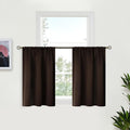 BGment Brown Blackout Curtains for Kitchen Cafe Window by BGment