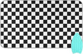 Black White Checkered Plaid Ironing Mat by Tatenale