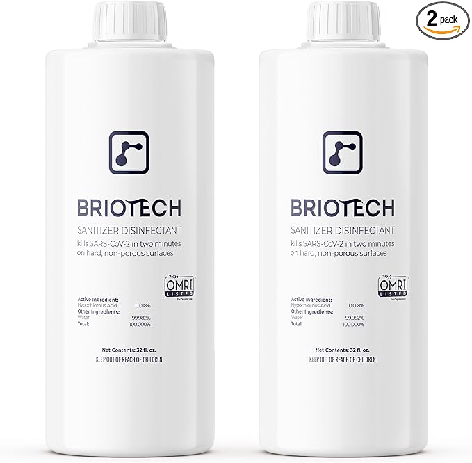 BRIOTECH Sanitizer Disinfectant Hypochlorous Spray, Kill 99.99% of Viruses & by BRIOTECHUSA