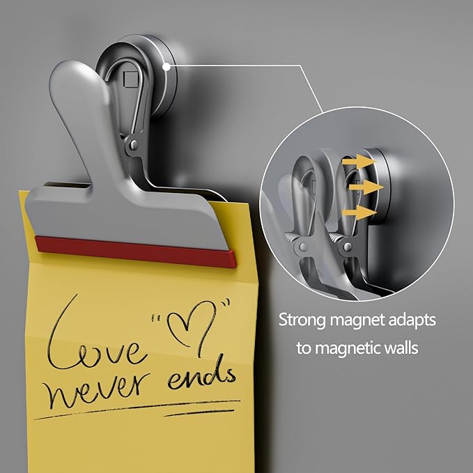 HOUSE AGAIN 8 Pack Stainless Steel Magnetic Chip Bag Clips Covered - Image 3