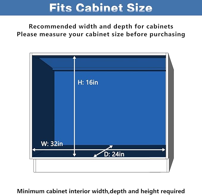 LOVMOR 2 Tier 31½"W x 21½"D, Individual Pull Organizer Kitchen Cabinet Storage - Image 3
