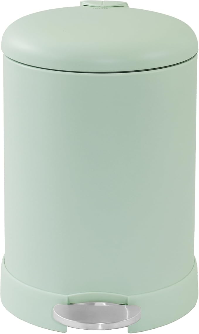 Glad Small Trash Can, 1.2 Gallon | Round Stainless Steel Garbage Bin - Image 7