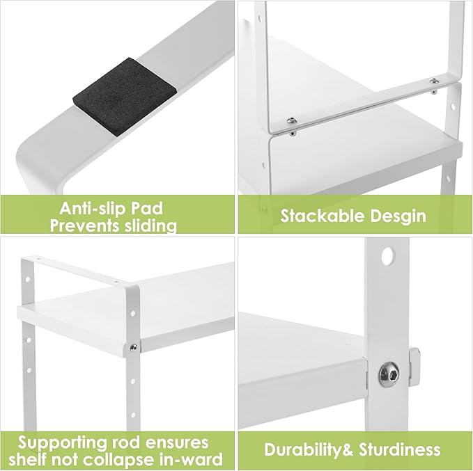 Expandable Cabinet Shelf Organizer Rack, Stackable Kitchen Counter Storage - Image 7