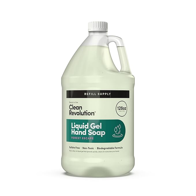 Clean Revolution Liquid Gel Hand Soap, Silky Rich Liquid, Quick Lather by CleanRevolution