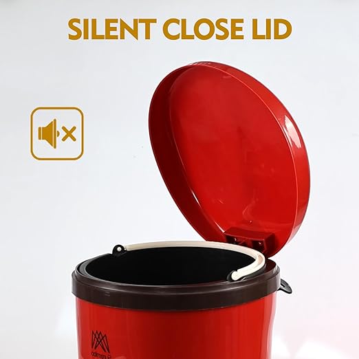 Round Trash Can with Soft-Close Foot Pedal, 2 Gallon Waste Bin with Lid - Image 4