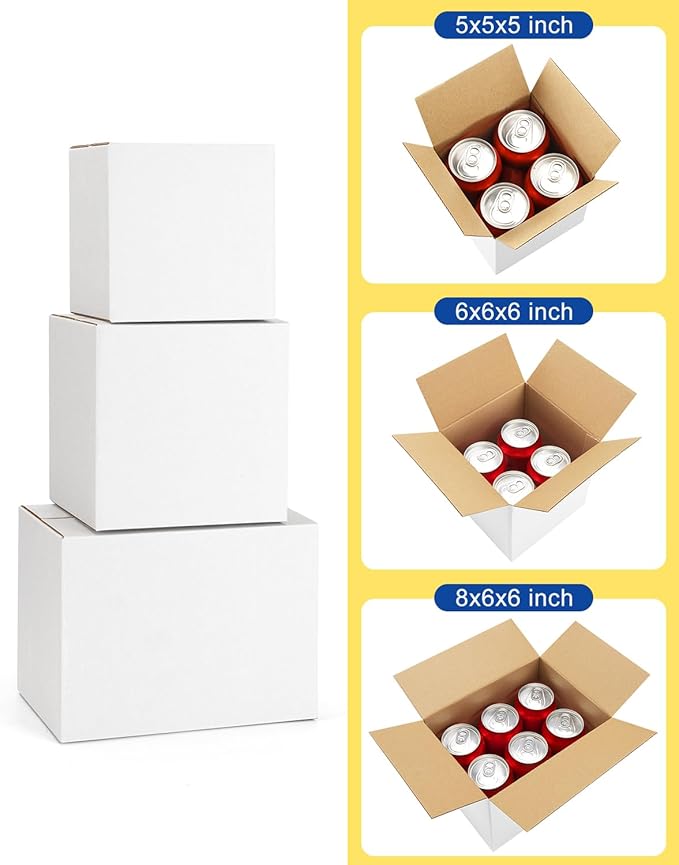 Assorted-Sizes-Shipping-Boxes-45-Pack: 5x5x5 & 6x6x6 & 8x6x6 - Image 2