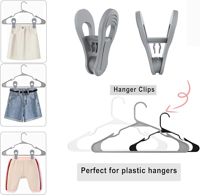 Grey Hanger Clips 50 PCS - Image 5