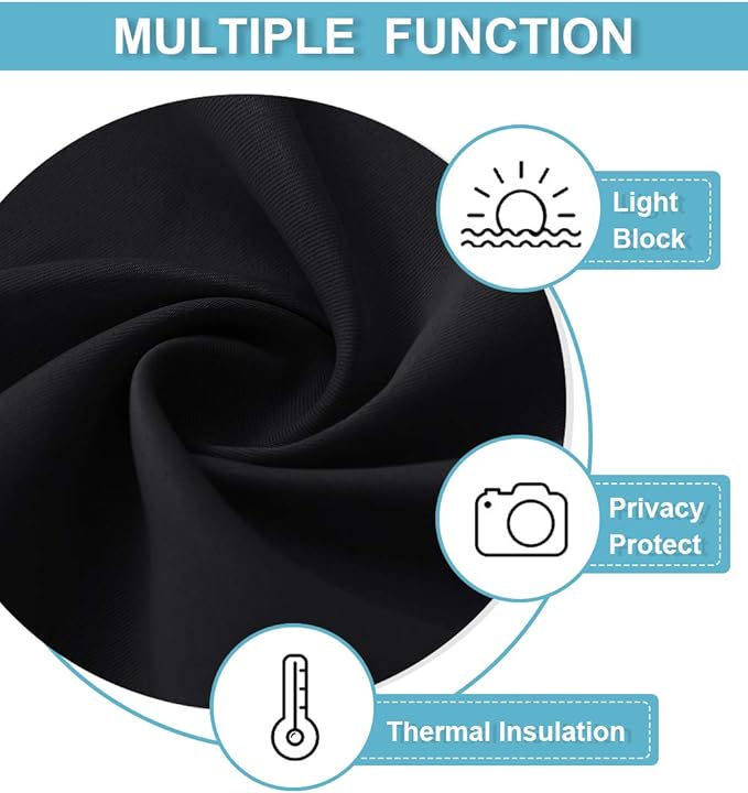 RYB HOME Blackout Curtains 84 inches Long 2 Panels Set - Image 7