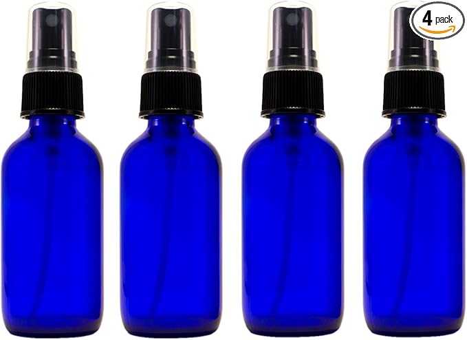 2oz Cobalt Atomizer Bottles Fine Sprayer Atomizer Glass Essential Oil Bottle by Greenals