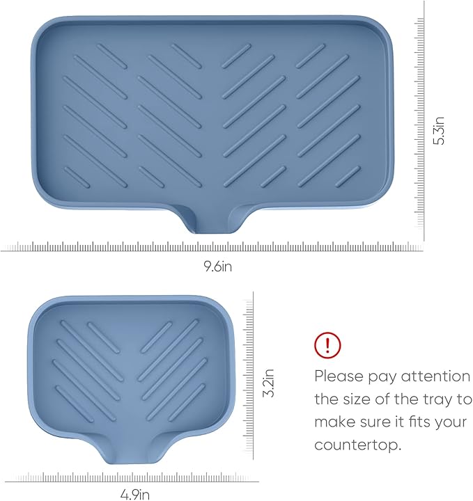 Silicone Sink Tray, Self-Draining Kitchen Soap Tray, Premium Silicone Soap - Image 7