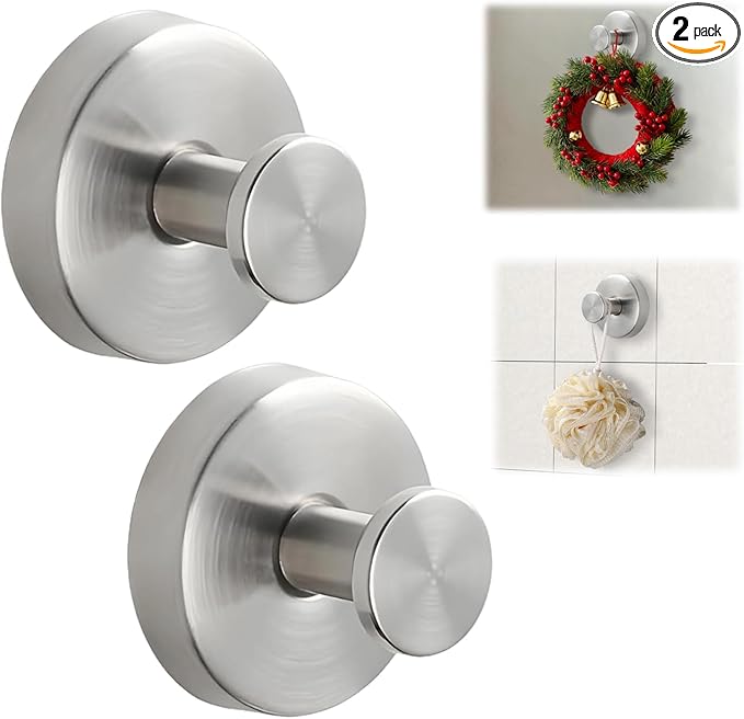 Suction Cup Hooks for Wreaths on Glass, No-Drill Suction Cup Hooks, Wreath by Homepage