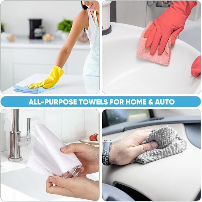 AIDEA Microfiber Cleaning Cloth Roll, Reusable Tear Away Paper Towels, - Image 5