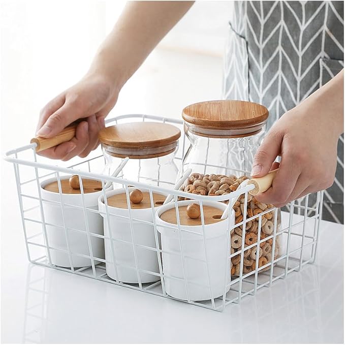 LeleCAT white wire baskets for organizing - Image 6