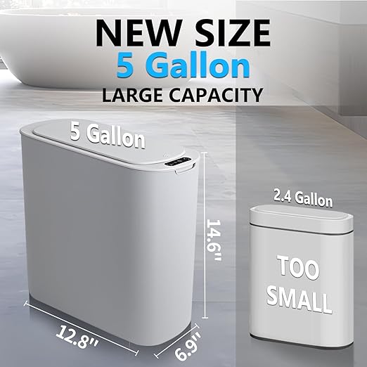 5 Gallon Motion Senor Bathroom Trash Can - Image 3