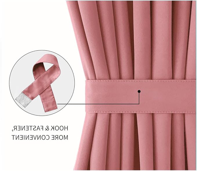DWCN French Door Curtains – Rod Pocket Thermal Blackout Curtain - Image 2