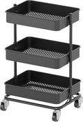 3 Tier Modern Metal Rolling Tool Cart by Unknown