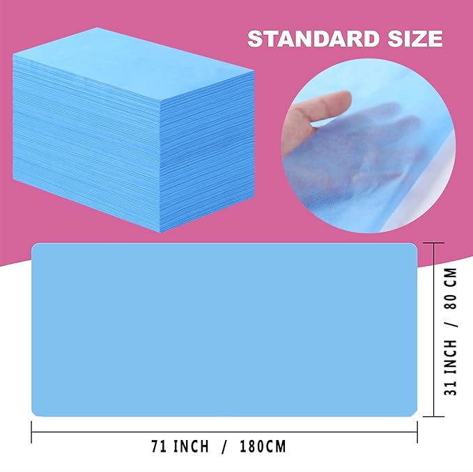 100 Pcs Disposable Bed Sheets 31" x 71" Massage Table Sheets Non Woven Fabric - Image 4