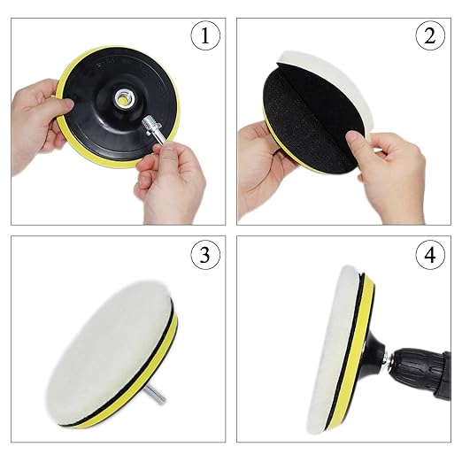 Car Foam Polishing Buffing Kit, Polishing Buffing Pads, Wool Pads, Polishing & - Image 4