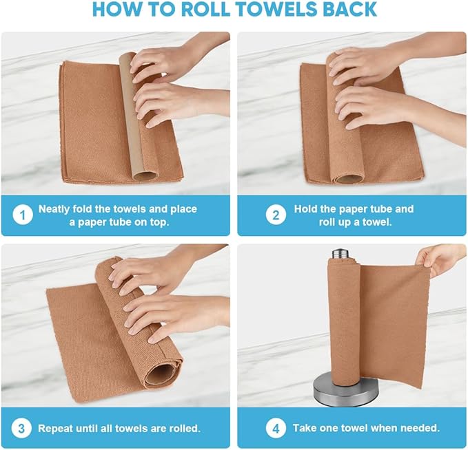 AIDEA Microfiber Cleaning Cloth 165 Sheets 3 Roll, Microfiber Towels - Image 7