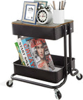 Melody House 2-Tier Metal Utility Rolling Cart Storage Organizer by MelodyHouse