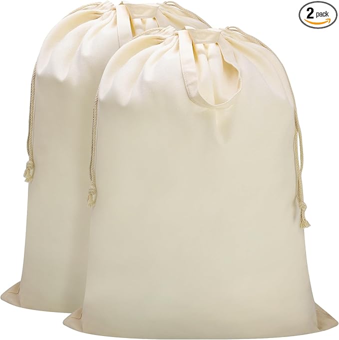 Canvas Laundry Bag 33"x 35", Thick Cotton Laundry Bag by CALACH