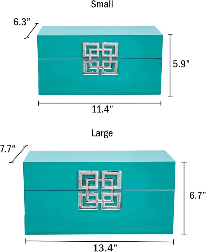 Galt International Large & Small Decorative Storage Box w/Hinged Lid - Image 9