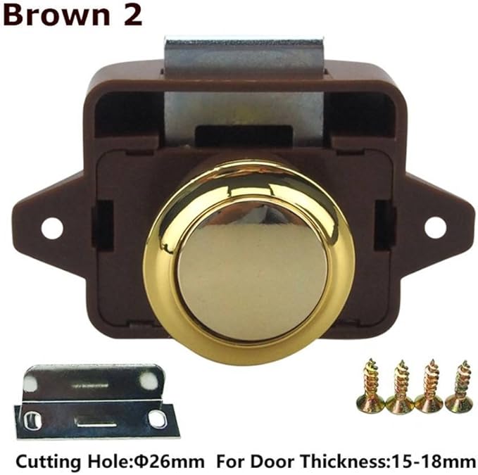 Encell Set of 5 Push Button Latch Cupboard - Image 2