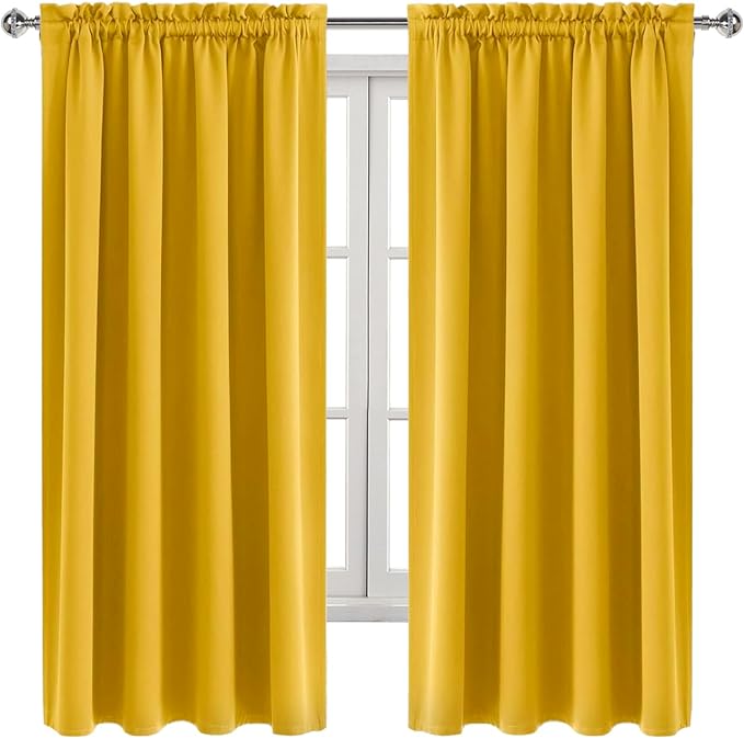 DWCN Blackout Curtains Room Darkening Thermal Insulated Bedroom Curtains Window - Image 9