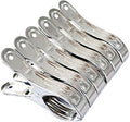 Large Heavy Duty Metal Clothespins 6 Packs Stainless Steel Clothespin, Big by Commoditydisplay
