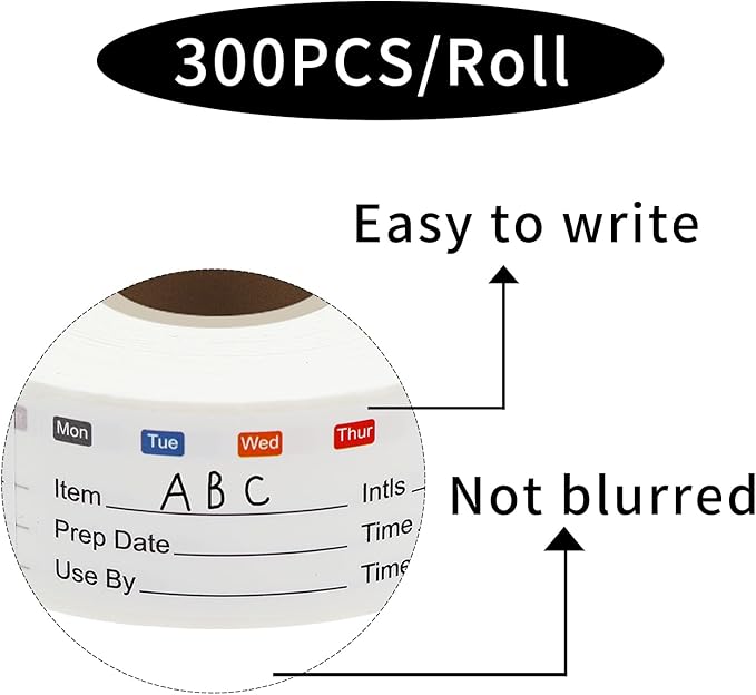 STARLIBOO Removable Freezer Labels, 1x3 Inch, Waterproof Oil Resistant Easy - Image 3