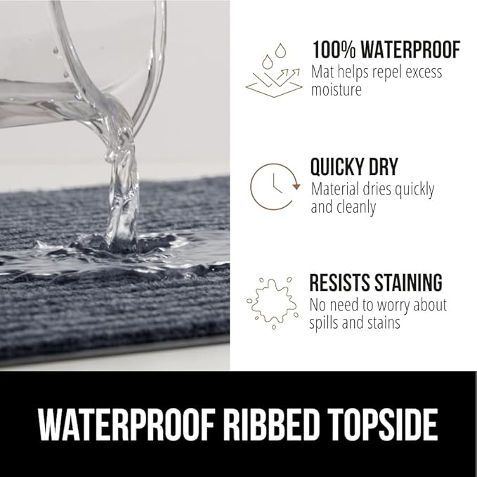 GORILLA GRIP Traffic Guard Door Mat, 2 Pack, Heavy Duty Waterproof Doormat - Image 3