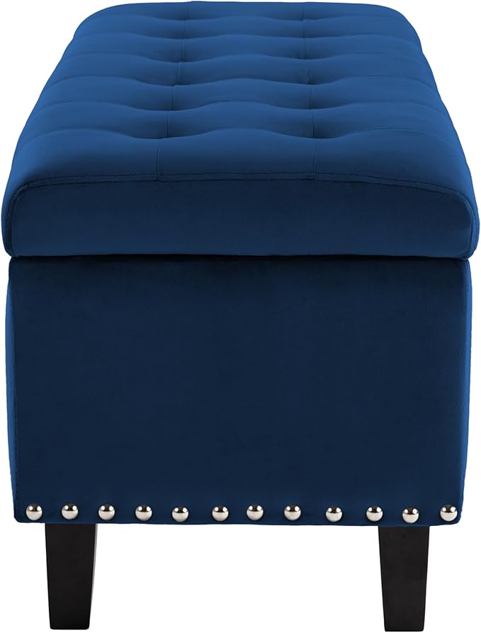 Ottoman with Storage, Storage Ottoman Bench with Button-Tufted, Upholstered End - Image 7
