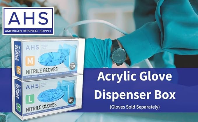 AMERICAN HOSPITAL SUPPLY Wall-Mount Double Glove Dispenser | Clear Acrylic - Image 5