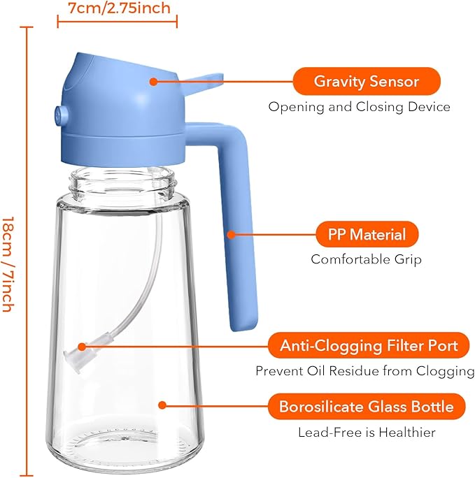 YARRAMATE 16oz/470ml Glass Olive Oil Sprayer - Image 8