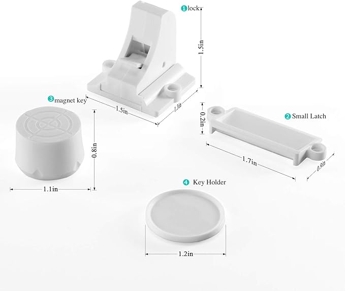 Vmaisi Adhesive Magnetic Locks for Cabinets & Drawers - Image 7