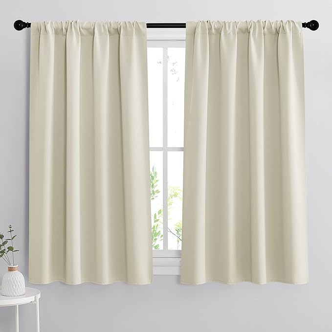 RYB HOME Curtains for Bedroom 63 inches Long, W 34 x L 63, 2 Panels by RYBHOME