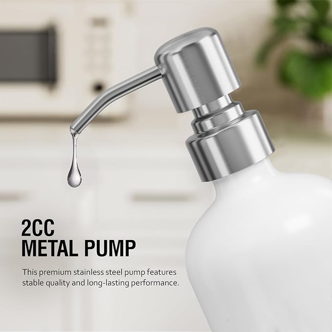 MOMEEMO Hand Soap Dispenser for Bathroom, Soap and Lotion Dispenser Set - Image 4