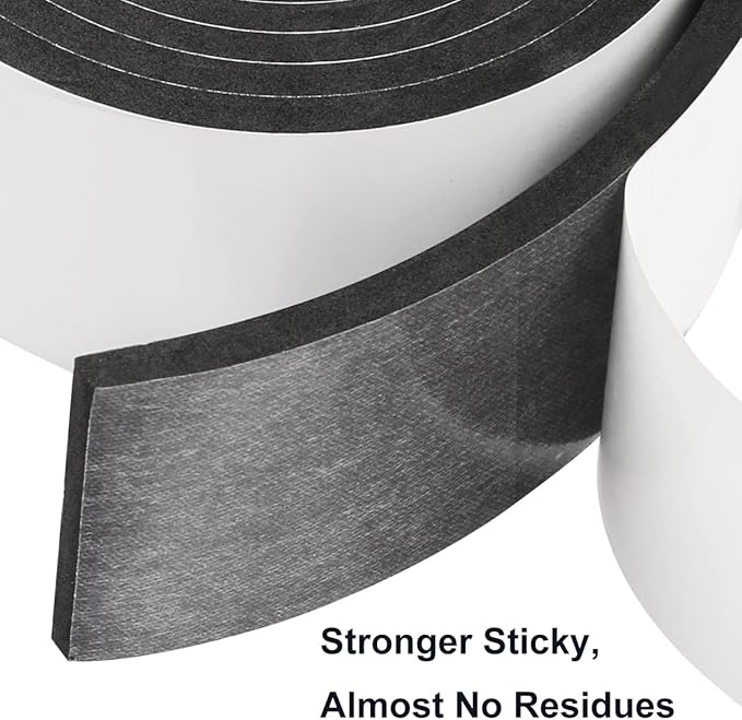 2 Rolls Seal Foam Tape, Single Sided Weather Strip, Total 13 Feet Long… - Image 3