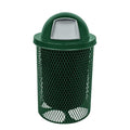 COATEDOUTDOORFURNITURE RDT-GRN Heavy Duty 32 Gallon Round Trash Receptacle by CoatedOutdoorFurniture