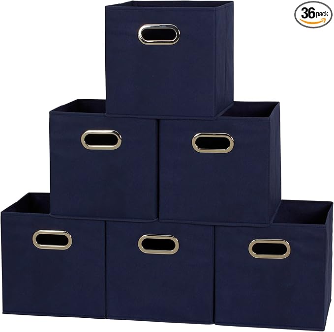 Household Essentials 81-1 Foldable Fabric Storage Bins | Set of 6 Cubby Cubes by HouseholdEssentials