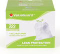 Large Trash Bag 13 Gallon Tall Drawstring 100% Post-Consumer Recycled Garbage by ValueGuard