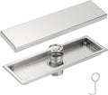 uxcell Rectangular Shower Drain, Brushed 304 Stainless Steel Odor-Proof Floor by uxcell