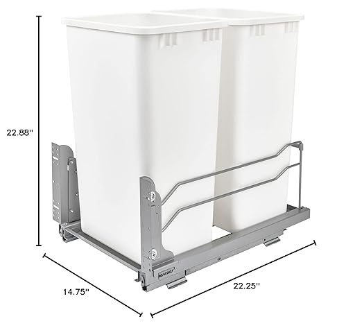 Rev-A-Shelf Double Pullout Trash Cans - Image 10